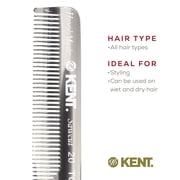 Kent 20T Handmade Folding Pocket Comb for Men, Fine Tooth Hair Comb Straightener for Everyday Grooming Styling Hair, Beard or Mustache, Use Dry or with Balms, Saw Cut, Made in England