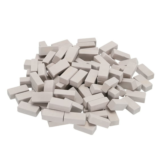 Unique Bargains Miniature Bricks Clay Mini Wall Brick for Model Building Grey Pack of 100 Scale 1/12 29x13x10mm/1.14x0.51x0.39'