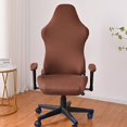 thumbnail image 2 of Housse de Chaise de Jeu Extensible pour Fauteuil Pivotant Chaise d'Ordinateur Boss Taille Unique Bleu Gris, 2 of 5