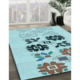 thumbnail image 3 of Ahgly Company Machine Washable Indoor Rectangle Transitional Seafoam Green Area Rugs, 4' x 6', 3 of 7