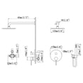 thumbnail image 5 of Pressure-Balanced Wall Mounted Shower Faucet Set, Shower Combo Set with Rough-in Valve(cUPC Certificate), 5 of 5