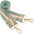 thumbnail image 1 of LAICAIW Wide Shoulder Strap Adjustable Replacement Belt Guitar Style Crossbody Bag Handbag Strap Multicolor Canvas Straps(Wide:1.4in) (Gold Mint), 1 of 5
