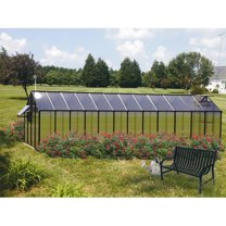 Monticello  8 x 24 Ft. Greenhouse- Black - Mojave