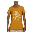 thumbnail image 2 of Wild Bobby Raised on Sweet Tea and Jesus Inspirational/Christian Women Graphic Tee, Gold, Large, 2 of 5