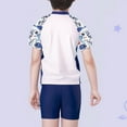 thumbnail image 5 of Fesfesfes 6-14Years Boys Swim Sets Short Sleeve Rash Guard Swimwear Summer Quicking Dry Swimsuit Bathing Suit Casual Bathing Suit(Blue,6 Years), 5 of 5