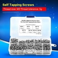 thumbnail image 4 of 500pcs M3 Self Tapping Screw Assortment Kit - Phillips Button Head Wood Screws (Stainless Steel), 4 of 8