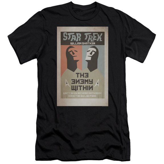 Star Trek Tos Episode 5 Premium Canvas Adult Slim Fit 30/1 T-Shirt Black