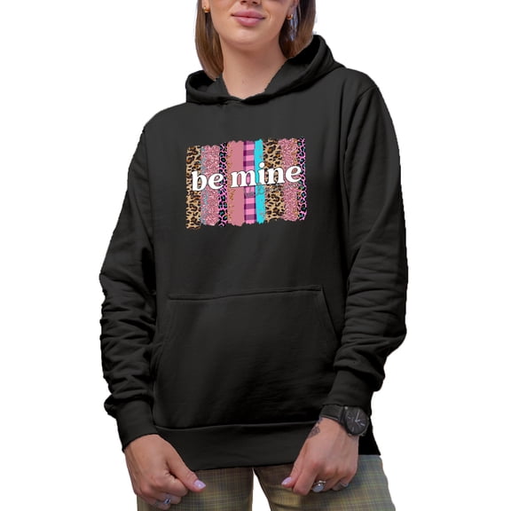 Be Mine Prints Romantic Holiday Perfect Gift, Black Hooded Sweatshirt or Hoodie, 3XL