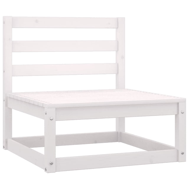 vidaXL Garden Middle Sofa White Solid Wood Pine