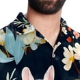 thumbnail image 5 of Tmall Men's Short Sleeve Beach Shirts Button Down Poplin Casual Printed Summer Unisex, 5 of 6
