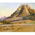 thumbnail image 2 of Hazard, Arthur Merton 30x26 Gold Ornate Wood Framed with Double Matting Museum Art Print Titled - Castle Crags, San Luis Obispo, 2 of 4