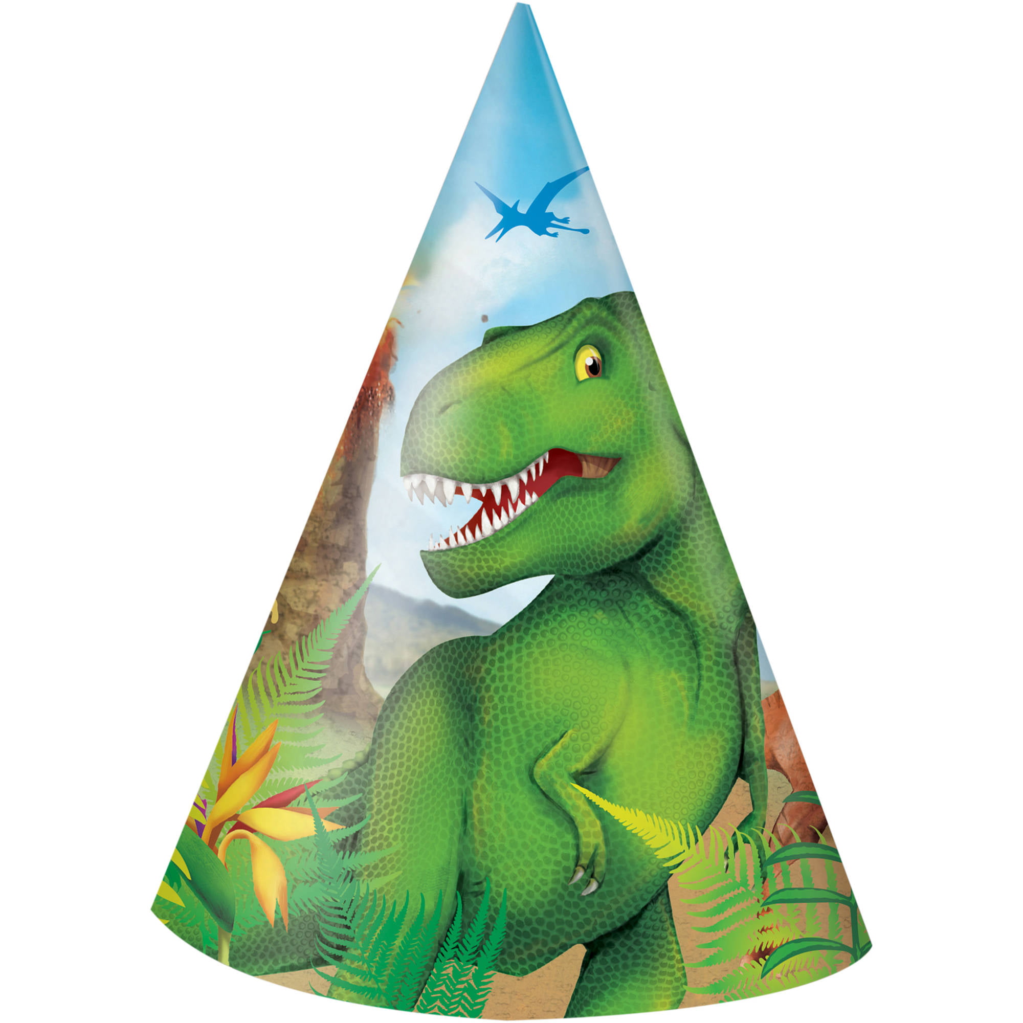 dinosaur-party-hats-8ct-walmart-walmart