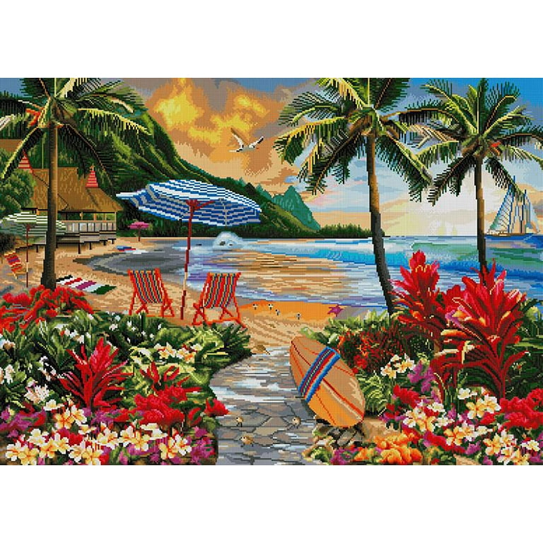 DIAMOND ART CLUB Hawaiian Life Diamond Painting Kit - Walmart.com