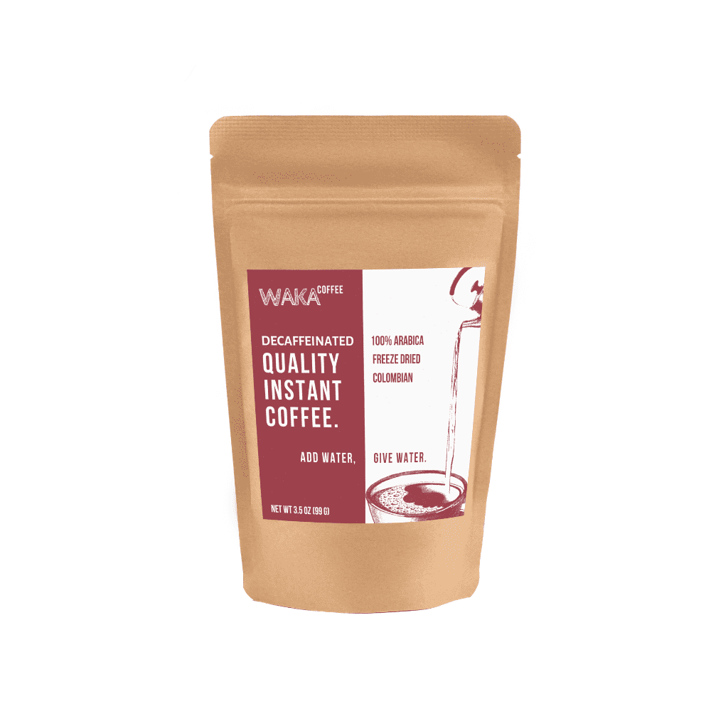 Waka Coffee Decaf 100 Columbian Arabica Medium Roast Instant Coffee, 3