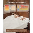 thumbnail image 4 of Ourlova 90 Inch x 100 Inch Machine Washable Dual Control Electric Blanket with Premium and Stylish Thick Tufted Sherpa and Enhanced Heating System King Size White, 4 of 9