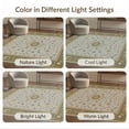 thumbnail image 7 of ODIKA 8'x10' Washable Area Rug Durable, Non-Slip Green Beige Sage Floral Medallion Elegant Botanical Motif with Ornate Border for Living Room, Under Sectional, Family, 7 of 7