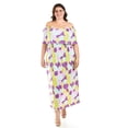 thumbnail image 1 of Vestido plisado Roman Fashion 2319 Morado Talla Extra, 1 of 6