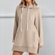 thumbnail image 1 of TaTaai Women's Long Sleeve Hoodie, Round Neck Drawstring Blouse, Soft Gradient Fabric, Perfect for Casual Wear, Daily Activities and Loungewear Gift, 1 of 3