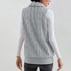 thumbnail image 4 of Puntoco Chaqueta de color liso con bolsillo para mujer, abrigo holgado con solapa sin mangas de felpa Puntoco Puntoco-893, 4 of 7