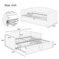 thumbnail image 2 of Noble House Twin Upholstered Daybed Frame,Extended Pop-Up Trundle,Gray, 2 of 8