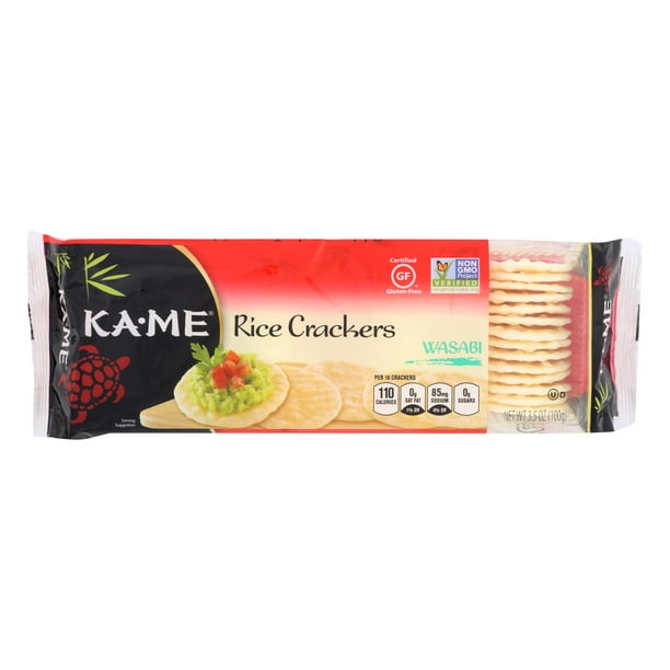 (Case of 12 )KaMe Rice Crackers Wasabi 3.5 oz