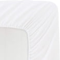 thumbnail image 3 of Solid New Egyptian Cotton 1000 Thread Count 1 Piece Fitted Sheet Extra Long Fit Upto 21" Inches Deep Pocket(White, Twin Size), 3 of 3