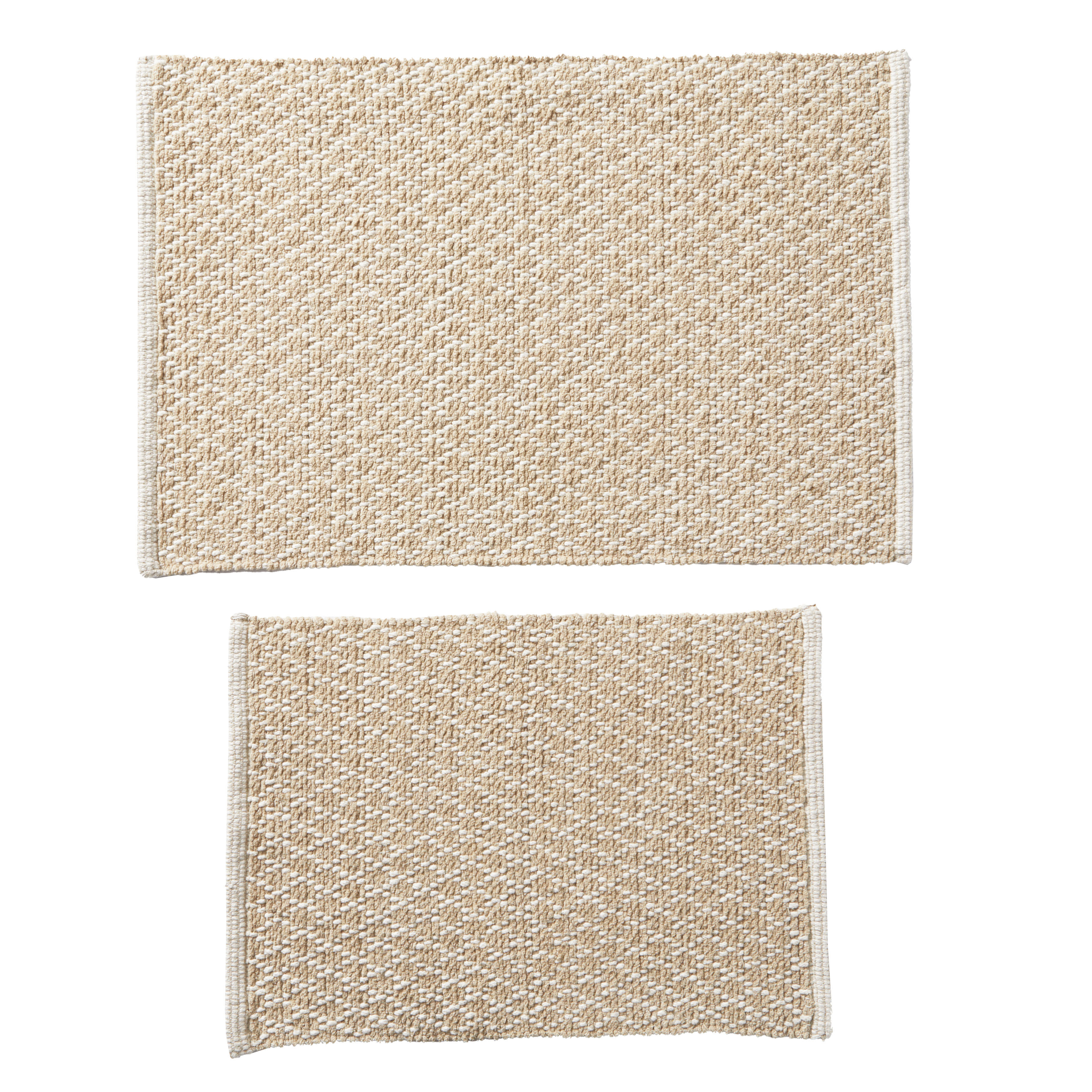Better Homes & Gardens Diamond Cotton 2-Piece Bath Rug Set, Beige photo 2
