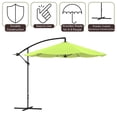 thumbnail image 3 of Pure Garden 10-Foot Offset Patio Umbrella with Crank and Base (Lime Green), 3 of 8