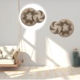 thumbnail image 3 of Juego de 2 colgantes decorativos de pared con diseño geométrico de hierba en forma de disco, color beige, 3 of 5