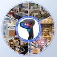 thumbnail image 2 of Escáner Código de Barras Láser Inalámbrico Bluetooth 2.4GHz para Supermercado y Biblioteca, 2 of 9