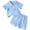 A121-Blue, variant on Toddler Boy Summer Outfit for 2-3 Years 2Pcs Baby Boy Summer Outfits 3 6 12 18 24 Months 3 Years Short Sleeve Tree/Gesture Print T-Shirt + Elastic Shorts Sets,A121-Khaki