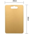 thumbnail image 2 of Baikai Kitchen Cutting Board, Stainless Steel Gold Durable Chopping Board, Butcher Block Board with Easy Grip Handle for Meat, Fruit, Vegatable, Cheese (14 x 10 inch), 2 of 5