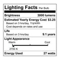Great Value High Output LED Light Bulb, 3000 Lumens 27Watt Warm White, E26 Medium Base