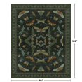 thumbnail image 2 of Alfombra grande Hazo Haus 244 x 305 cm verde oscuro con insectos y flores, 2 of 7