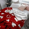 thumbnail image 5 of Red Valentine''s Day Throw Blankets, Valentines Love Heart Soft Fleece Blanket Decorative for Home Sofa Couch Chair Living Bedroom,50x60 inches,, 5 of 6