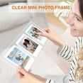 thumbnail image 6 of Trianu 3" x 2" Transparent Photo Frame for Polaroid Mini, 2 Pack Simple and Creative Vertical 3 Grid Table Photo Frame, for Home Desktop Office, Desktop Mini Photo Album Collection, 6 of 8