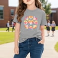 thumbnail image 5 of Annhoo Kids Valentines Tops Loose Casual Short Sleeve Round Neck Print Graphic Boys Girls Shirts Fashion Clothes, 5 of 9