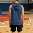thumbnail image 5 of BRGZLK Boys Athletic Tank Tops 2026 Sleeveless Pullover Hoodies Camisole Summer Breathable Comfortable Sports Workout Basic T-Shirt for Daily Navy 5-6 Years, 5 of 6