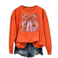 thumbnail image 5 of Frostluinai Crew Neck Sweatshirts for Women Happy Thanksgiving Pullover Long Sleeve Pumpkin Graphic Sweat Shirts Fall Gifts for Woman, 5 of 7