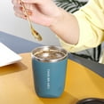 thumbnail image 4 of 12 oz Stainless Steel Insulated Tumbler, Spill Proof Coffee Travel Mug with Lid, Reusable Coffee Cups with lids, Portable Coffee Mug Thermal Cup for Keep Hot Ice Drink Black, 4 of 9