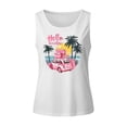 thumbnail image 4 of XIYON Tank Top For Women Round Neck Sleeveless Graphic Print Loose Fit Comfortable Breathable Top Camisole For Casual Daily Wear,White,Xl, 4 of 4