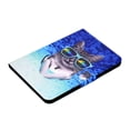 thumbnail image 5 of SaniMore Case for iPad 10th Generation 10.9" 2022,  PU Leather Tablet Color Luxury Painting Auto Wake/Sleep Card Holder Anti-slip Strip Kickatnd Shockproof TPU Backplane Wallet Case, Headset Cat, 5 of 10