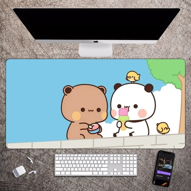 DUDU BUBU Kawaii Mousepad Large Gaming Compute Gamer PC Keyboard Mouse Mat Jiayi