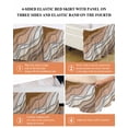 thumbnail image 6 of Brown Ombre Wrap Around Bed Skirts for King Bed 18" Drop,Bed Skirt with Adjustable Elastic Belt Dust Ruffle Bed Valance for Bedroom Hotel Modern Geometric Abstract Aesthetic Cream Bed Frame Cover, 6 of 7
