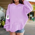 thumbnail image 2 of Mercatoo Teen Girls Cotton Pullover Hoodies Halloween Cute Graphic 𝐅𝐥eece Hoodie Sweatshirts Kids Oversized Warm Tops Clothes, 2 of 3