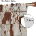thumbnail image 5 of Cowhide Fur Printed Curtains, Western Farm Vintage Patchwork Fur, Kids Boys and Girls Bedroom Living Room Kitchen Window Treatments Drapes, 42''''W x 63''''L, 5 of 6