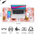 thumbnail image 5 of Long Mouse Pads for Desk,Cute Ghost Pumpkin Halloween Pattern Desk Mats on Top Of Desks, Desk Mouse Pad Extra Large with 3mm Non-Slip Base and Stitched Edge for Gaming,Office,Work,Home 35.4"x15.7", 5 of 6