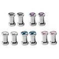 thumbnail image 1 of Tapones para el oído de acero inoxidable de circonio Sunnimix 4 mm Tapones para estirar los oídos, 1 of 8