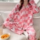 thumbnail image 1 of Elizabeth Duck-Conjunto de pijamas japoneses para mujer, ropa de dormir de algodón de manga larga, con cuello en V y solapa, para Otoño e Invierno, 1 of 4