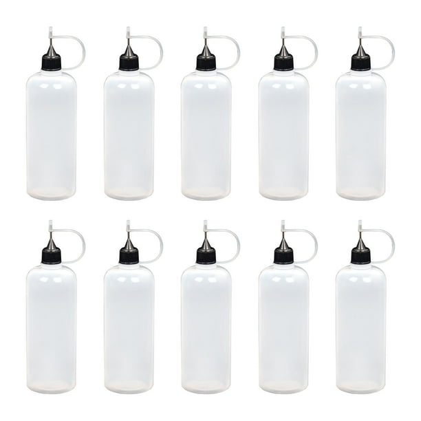 10 botellas con aplicador de punta de precisión y gotero para pintura acrílica. 120ml